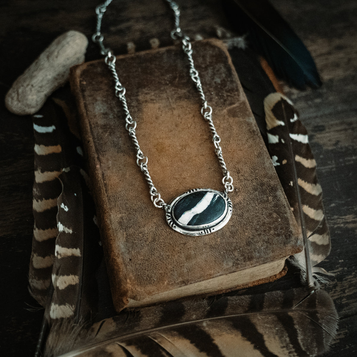 Kind Heart Brave Soul White Buffalo Necklace