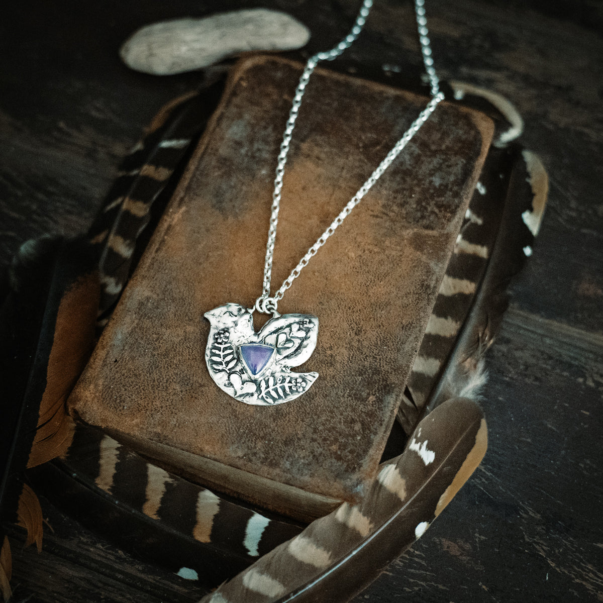 Lavender Sky Birdie Necklace