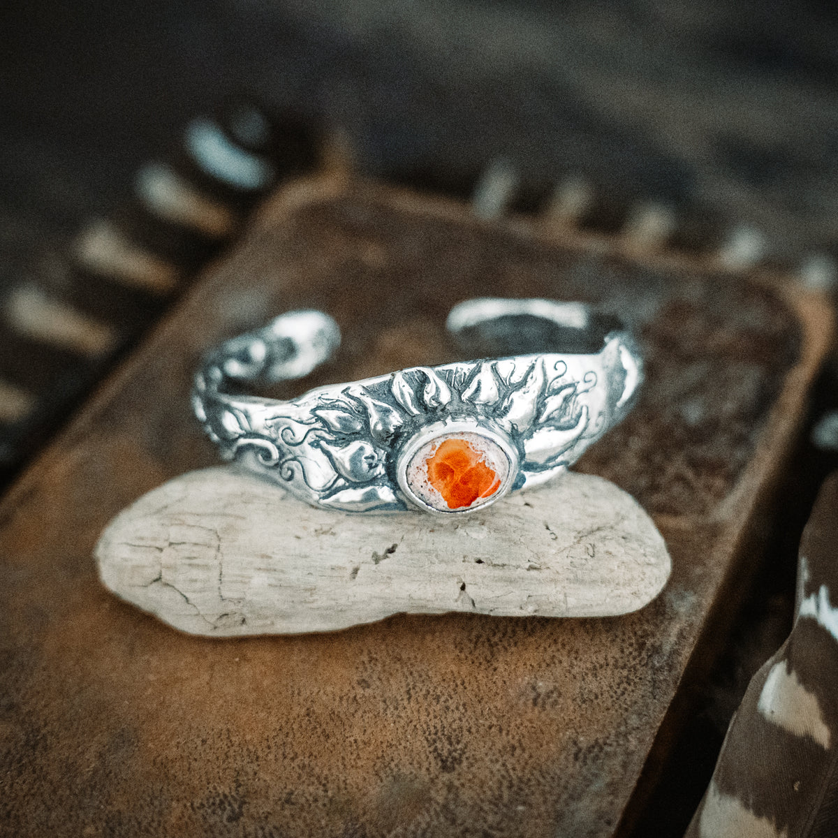 Let the Light Shine In Fire Opal Cuff