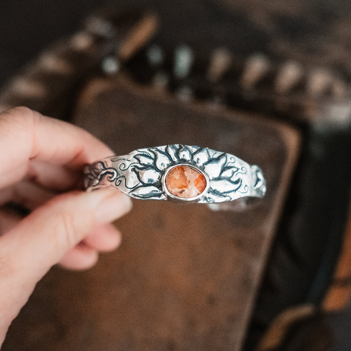 Let the Light Shine In Fire Opal Cuff