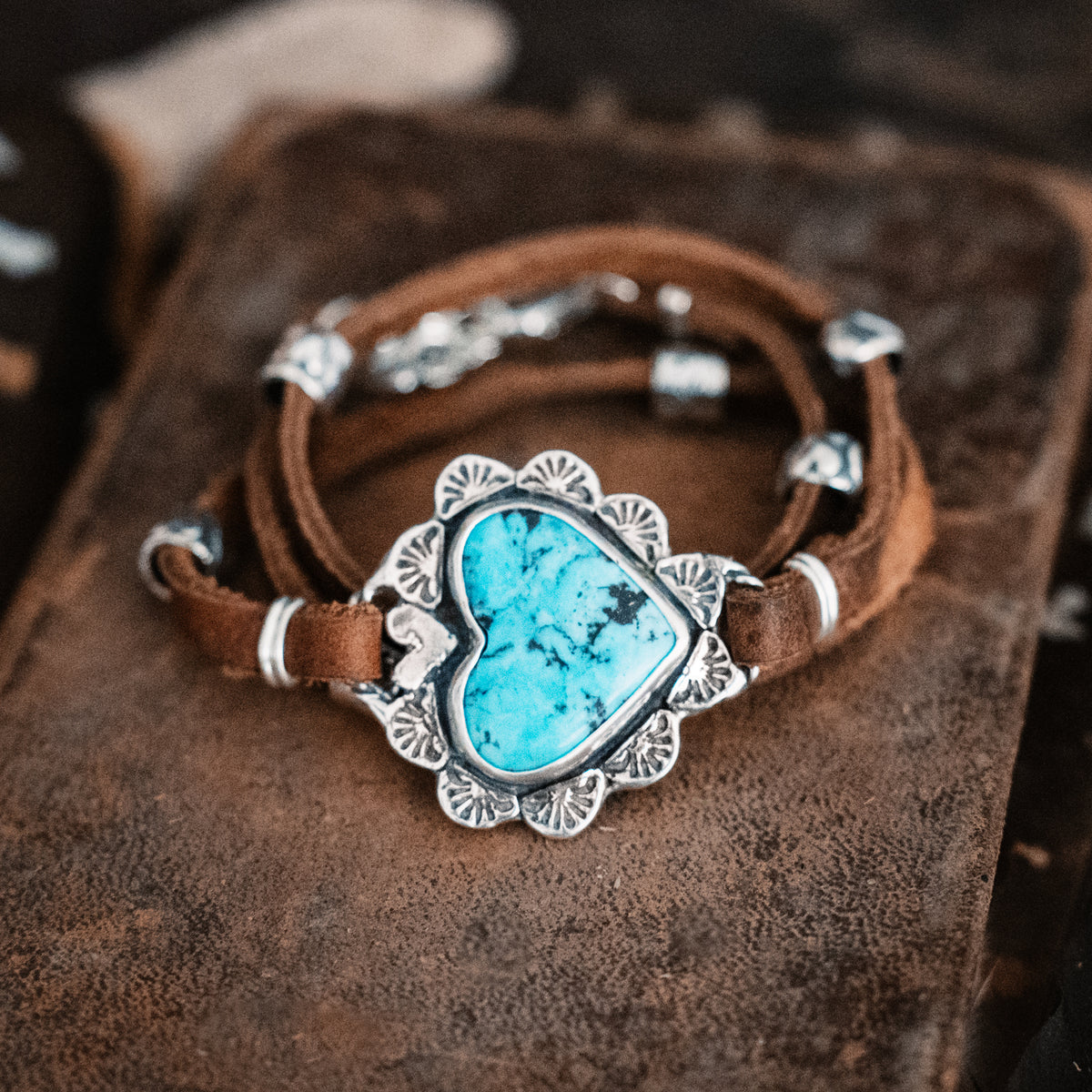 Live Brave Turquoise Wrap Bracelet