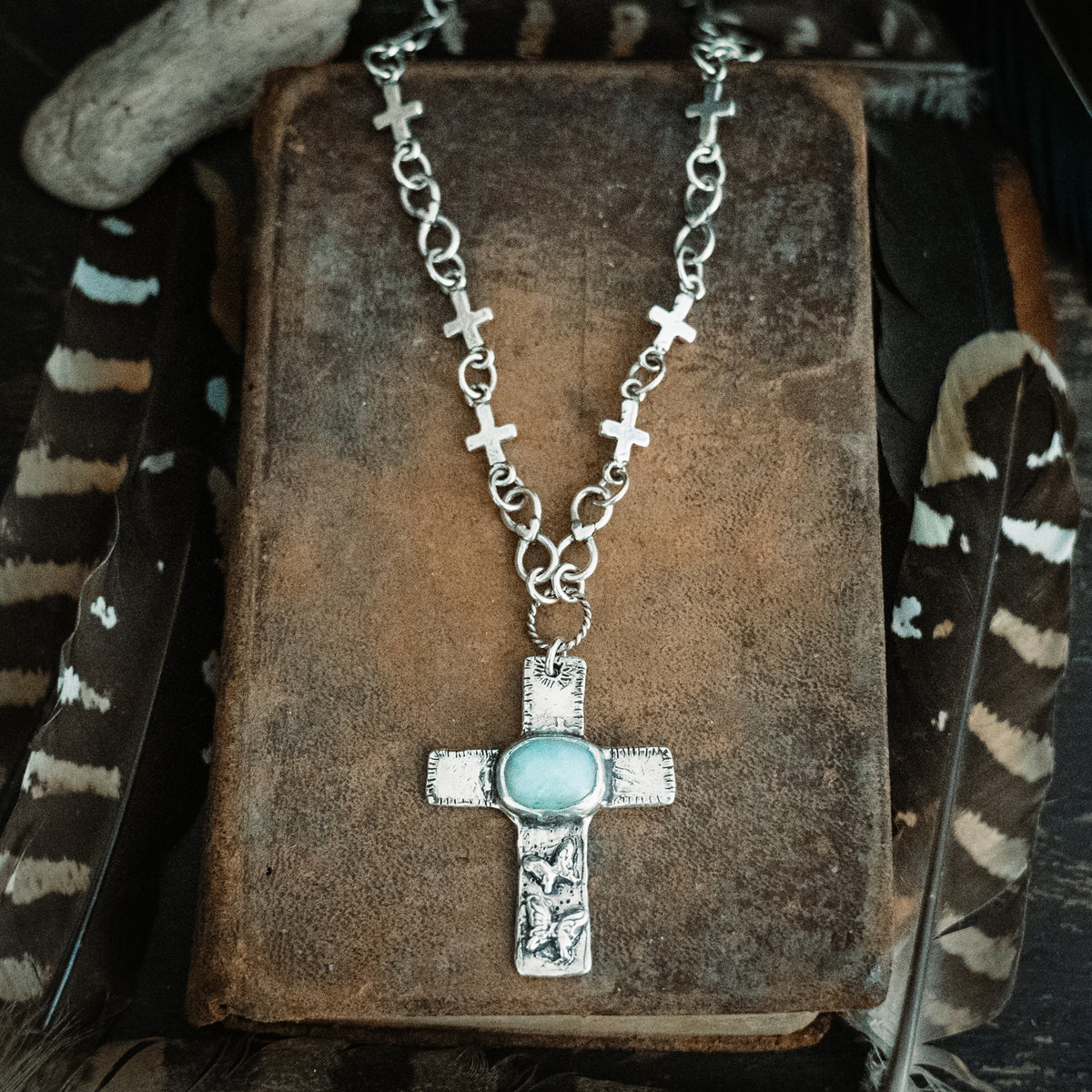 Live in Faith and Grace Chalcedony Necklace
