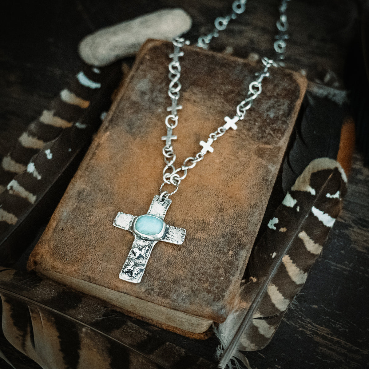 Live in Faith and Grace Chalcedony Necklace