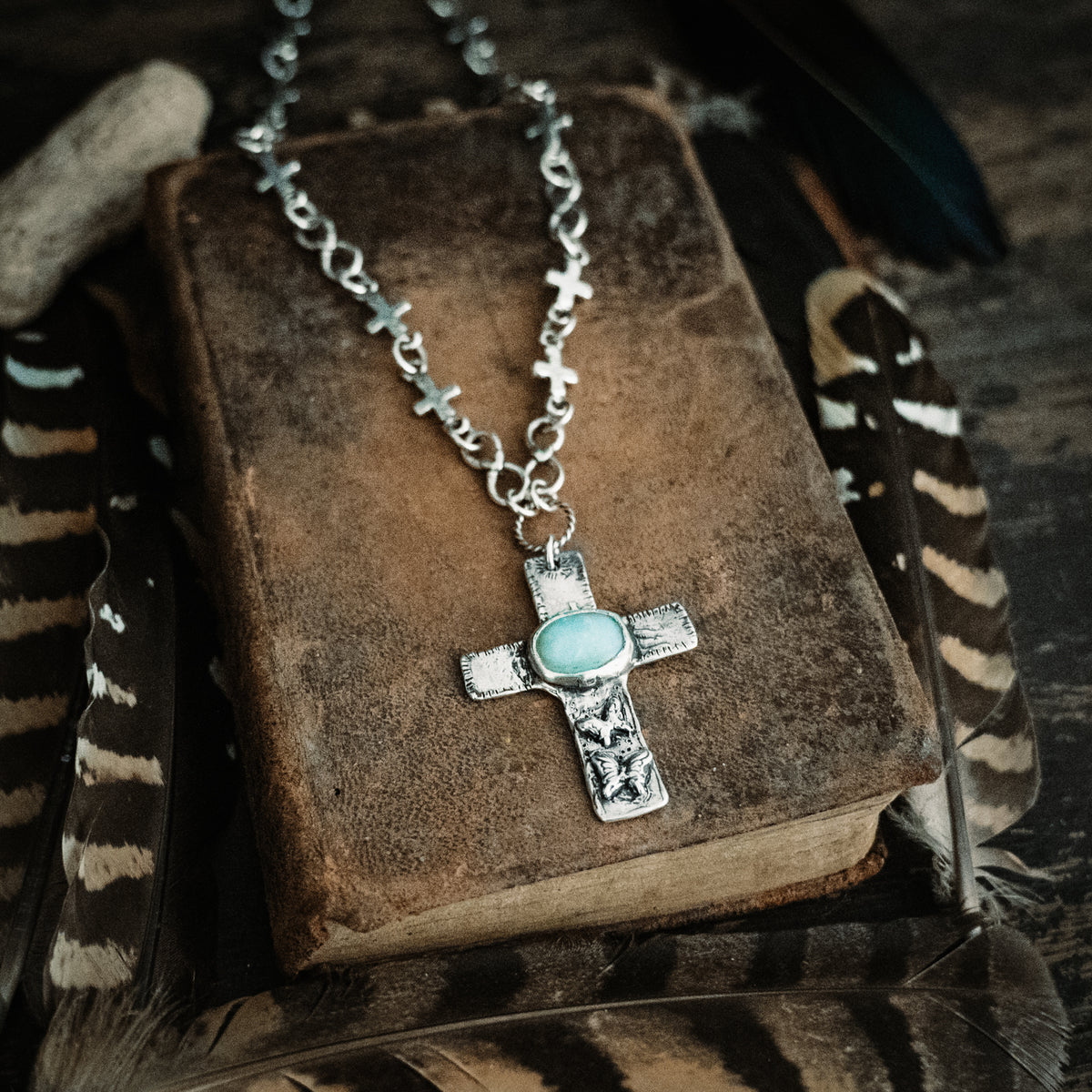 Live in Faith and Grace Chalcedony Necklace