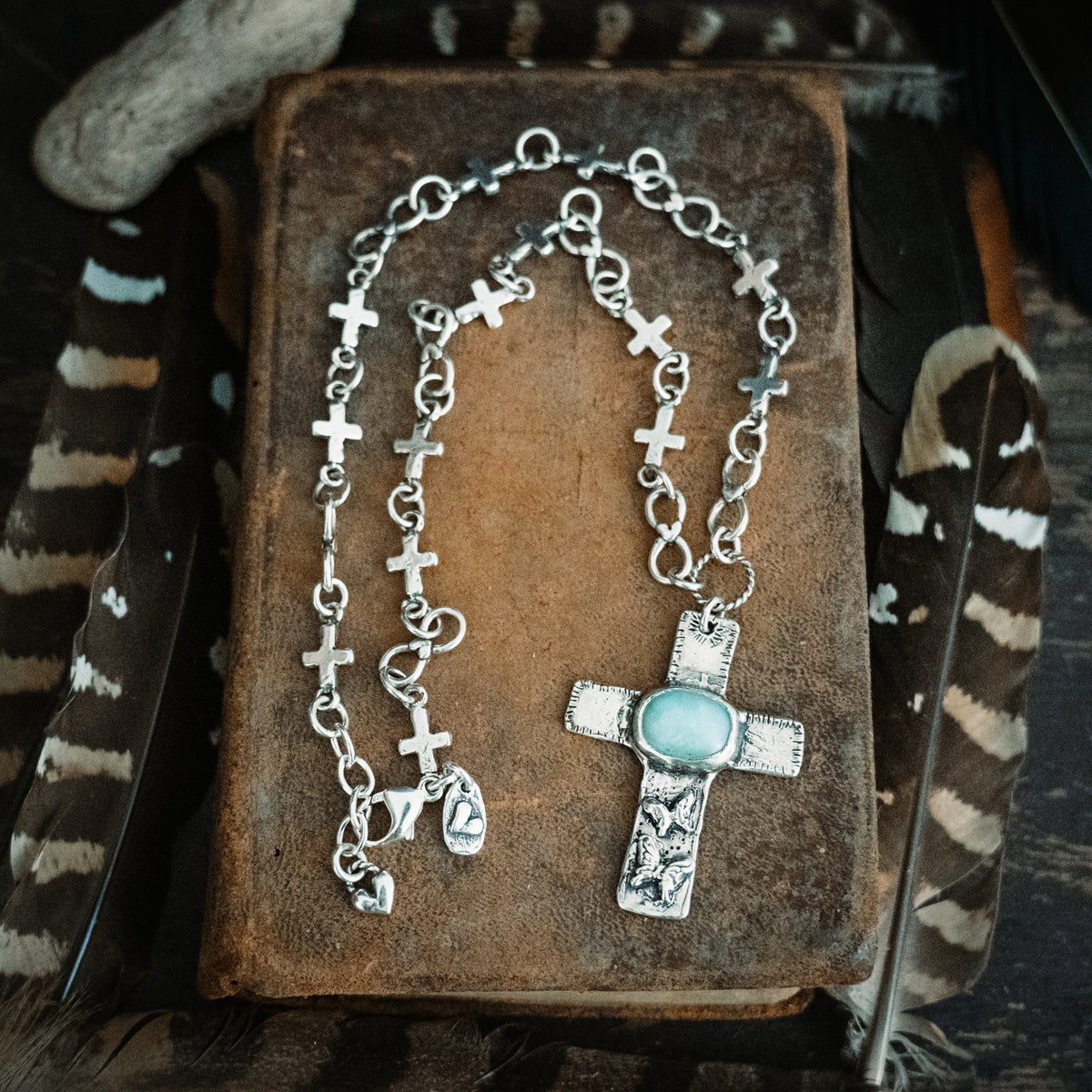 Live in Faith and Grace Chalcedony Necklace