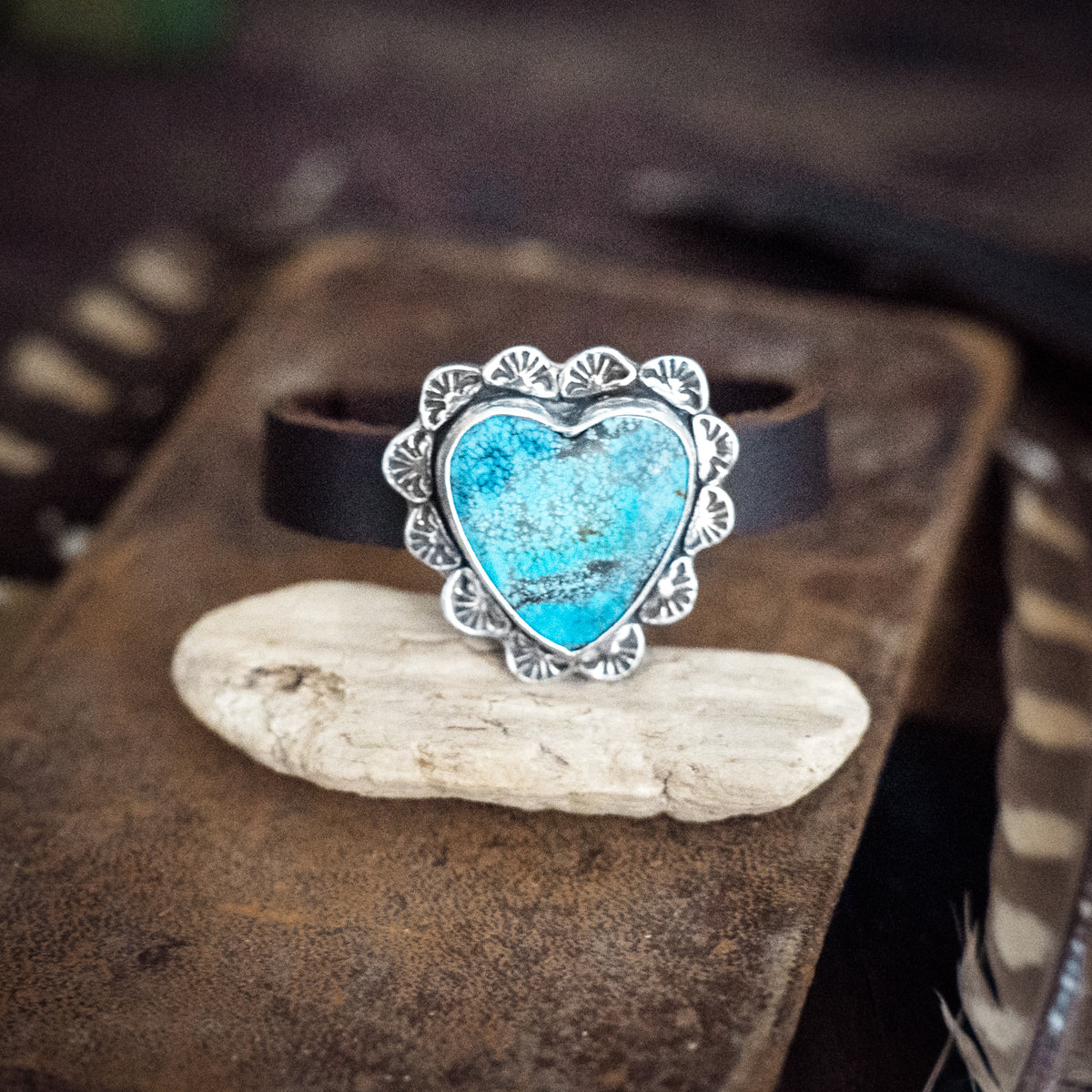 Love Blooms Heart Turquoise Bracelet