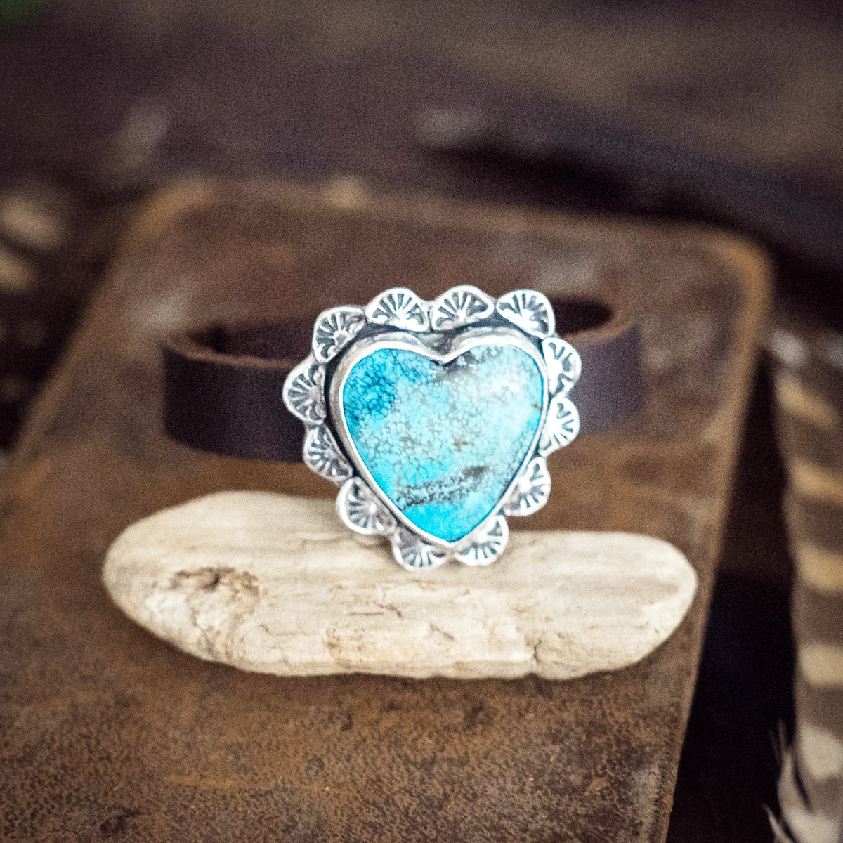 Love Blooms Heart Turquoise Bracelet