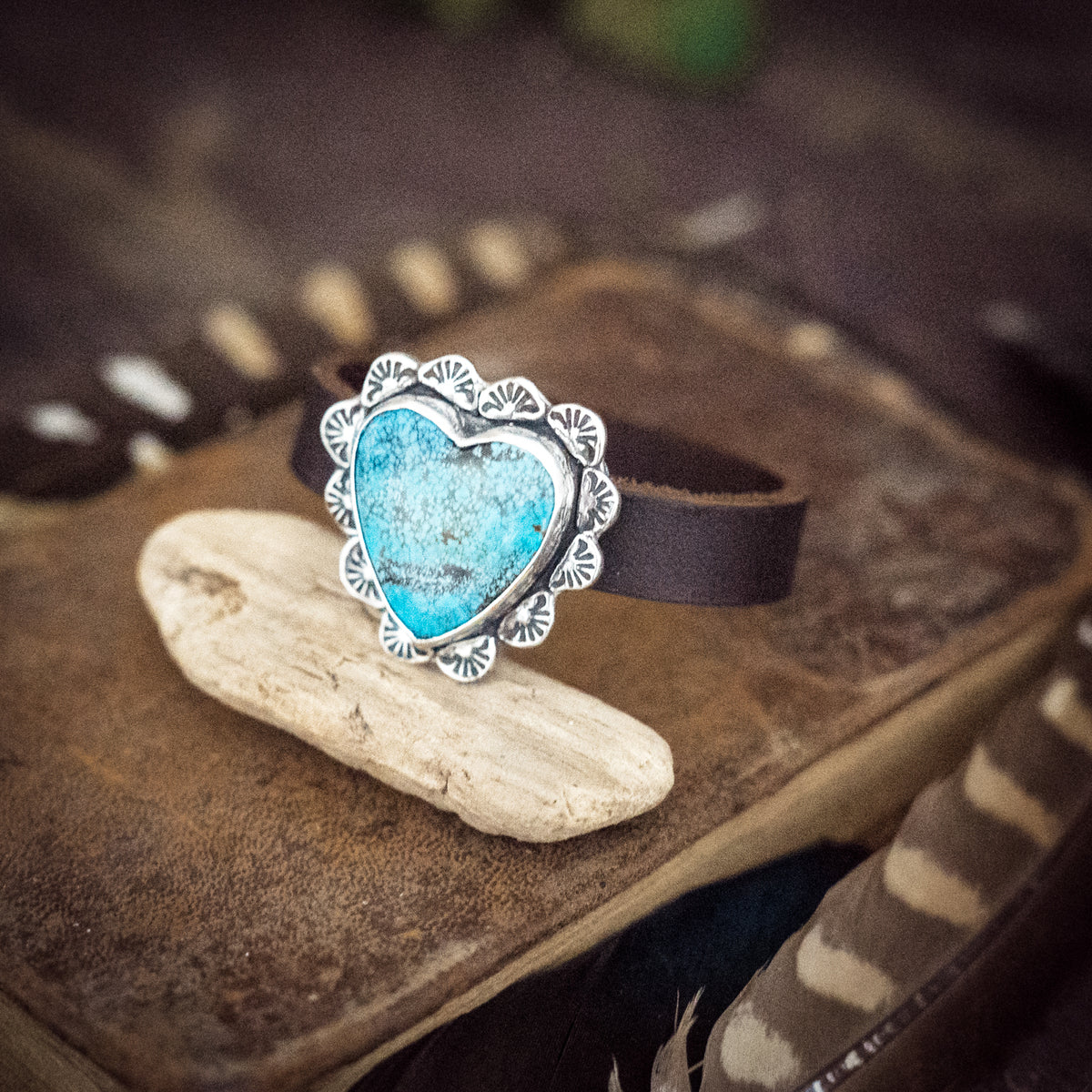 Love Blooms Heart Turquoise Bracelet
