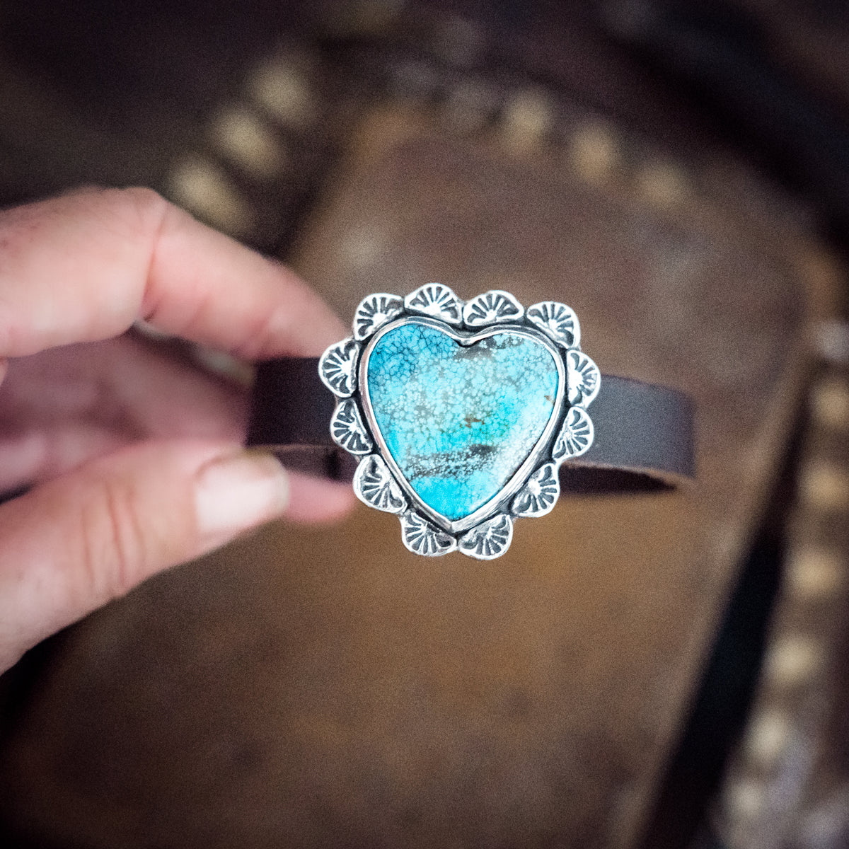 Love Blooms Heart Turquoise Bracelet