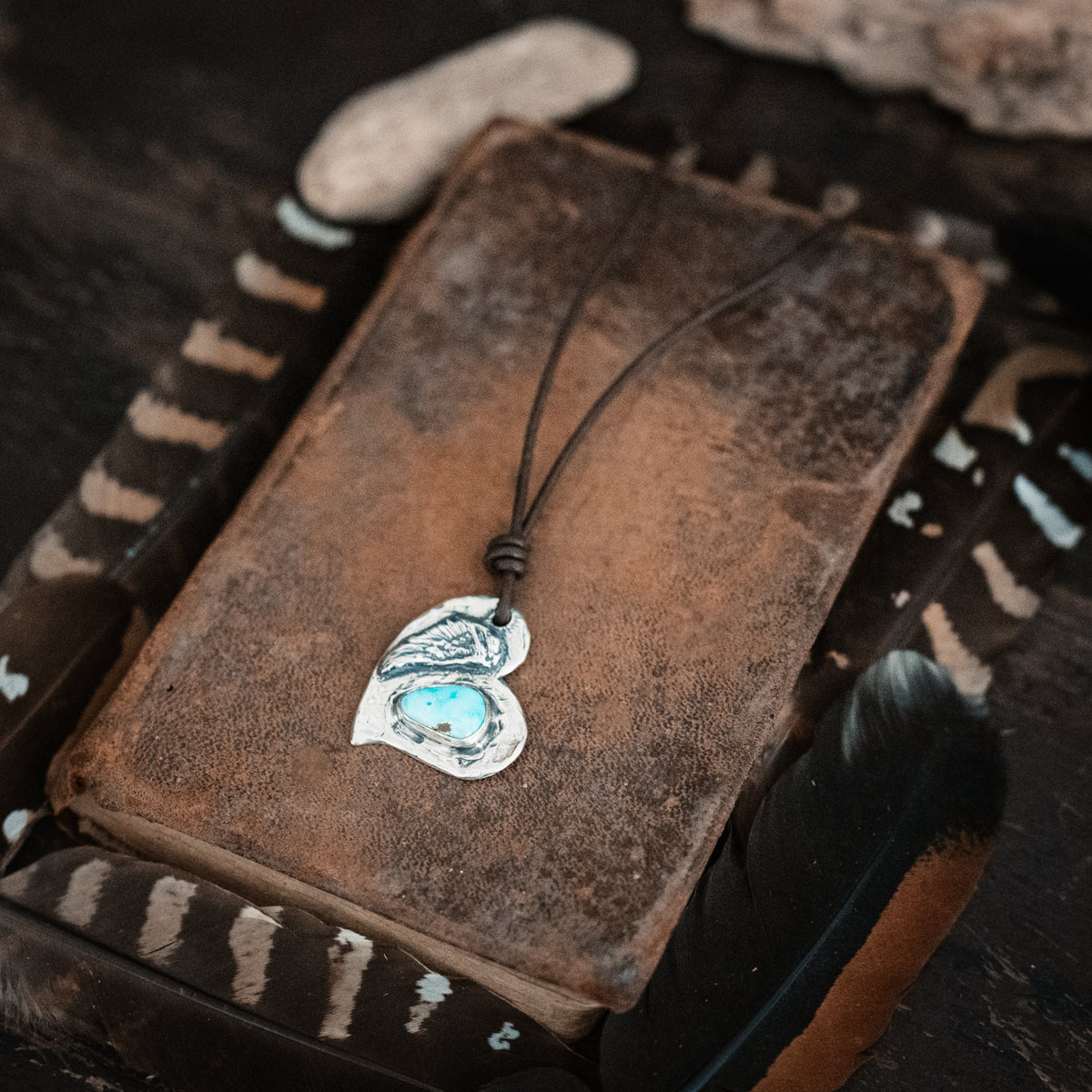Love Gives You Wings Turquoise Necklace