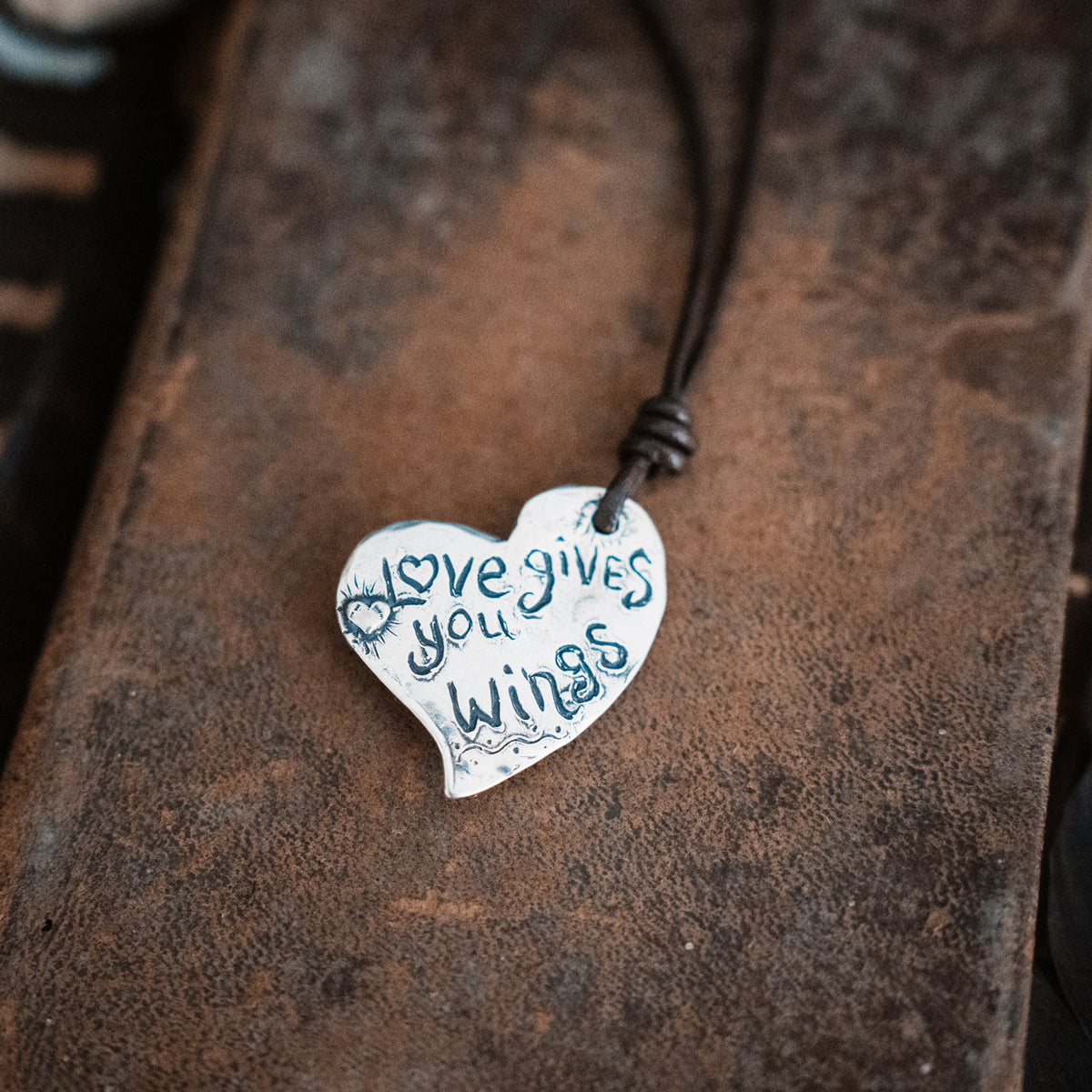 Love Gives You Wings Turquoise Necklace