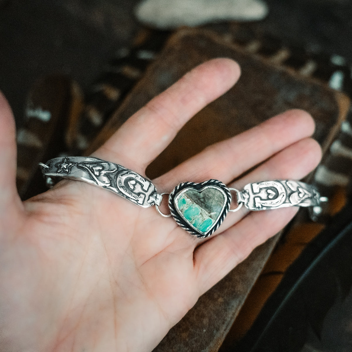 Lucky Heart Utah Variscite Bracelet