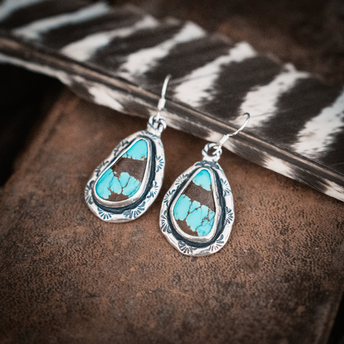 On The Range Number 8 Turquoise Earrings