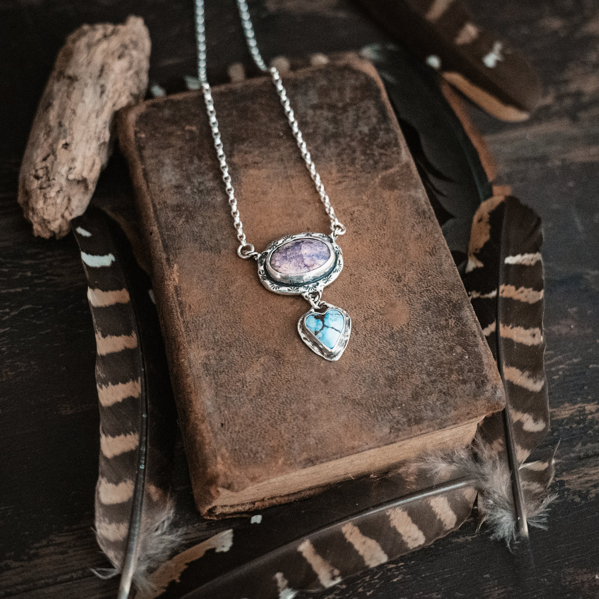 Paint the Sky Opal and Golden Hills Turquoise Necklace