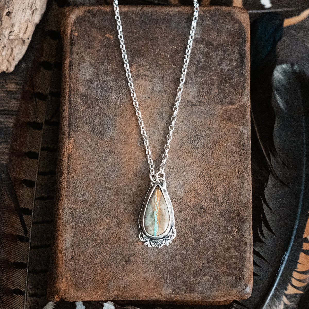 Painted Desert Ribbon Turquoise Necklace