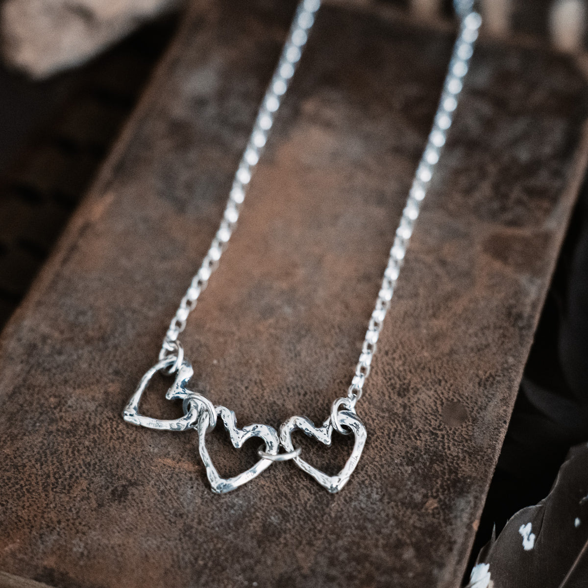 silver heart necklace