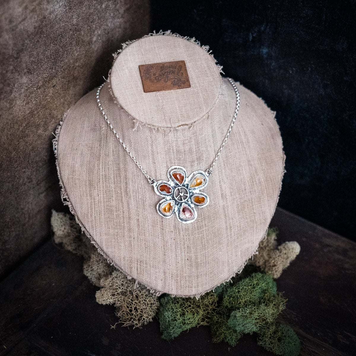 Peaceful Sunray Fire Opal Necklace