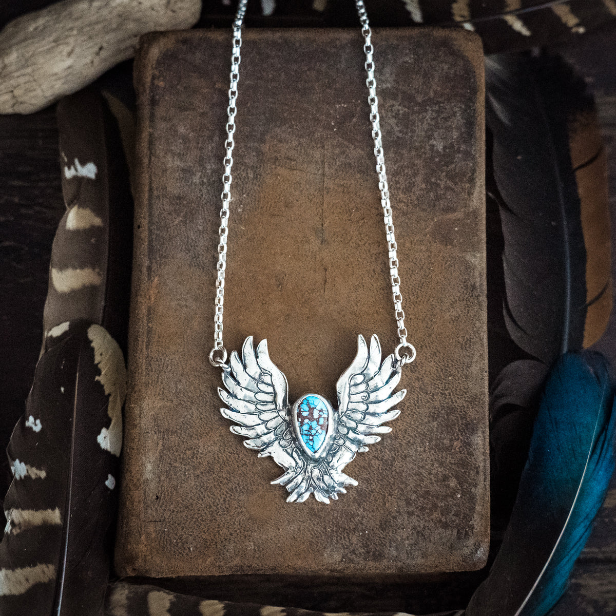 Phoenix Rising Golden Hills Lavender Turquoise Necklace