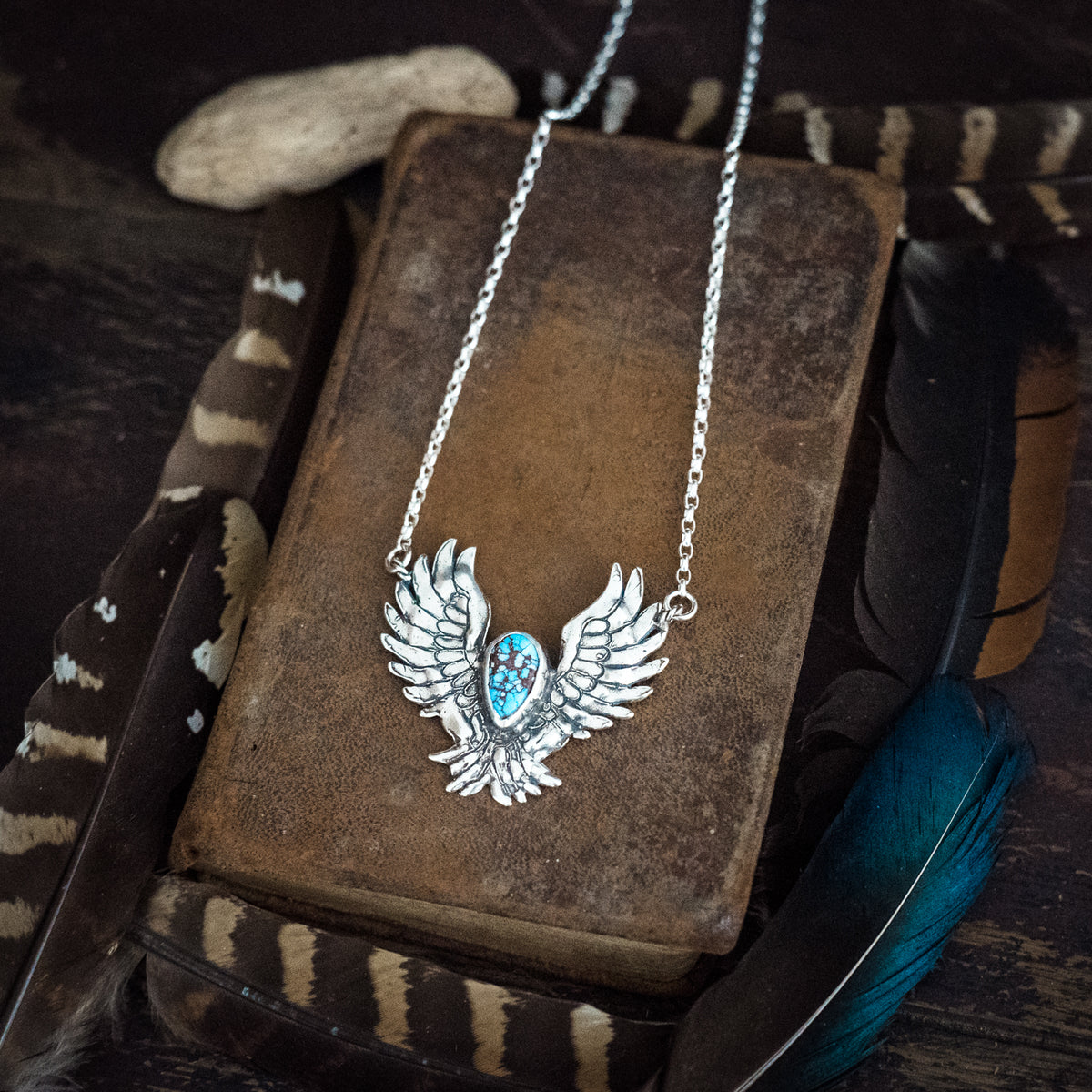 Phoenix Rising Golden Hills Lavender Turquoise Necklace