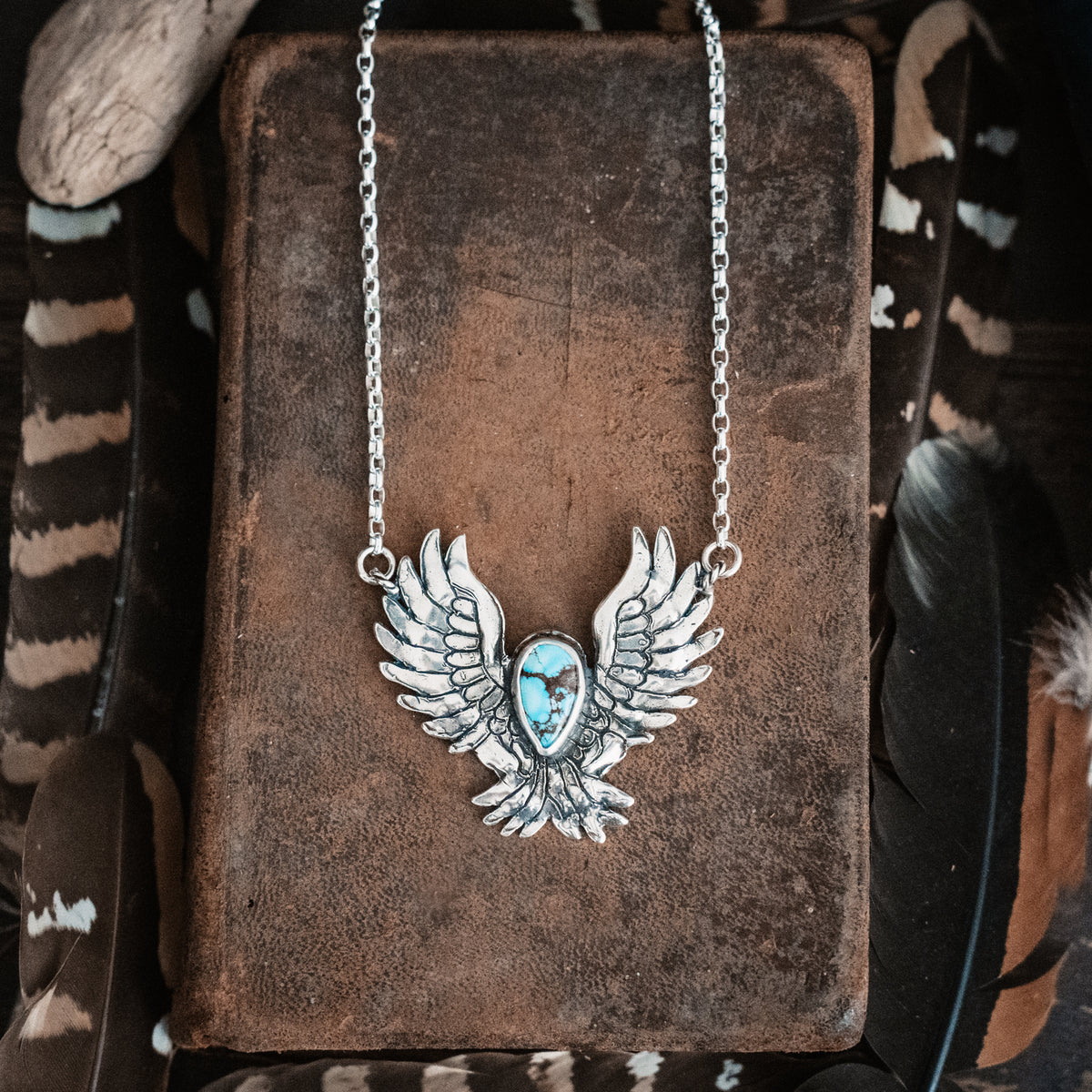Phoenix Rising Golden Hills Lavender Turquoise Necklace