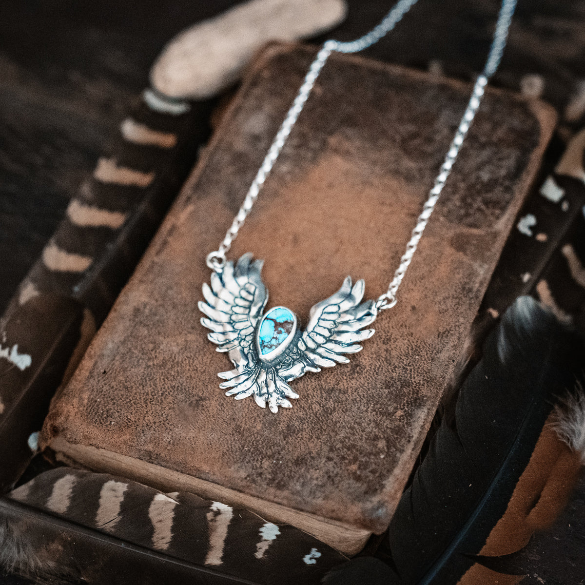 Phoenix Rising Golden Hills Lavender Turquoise Necklace