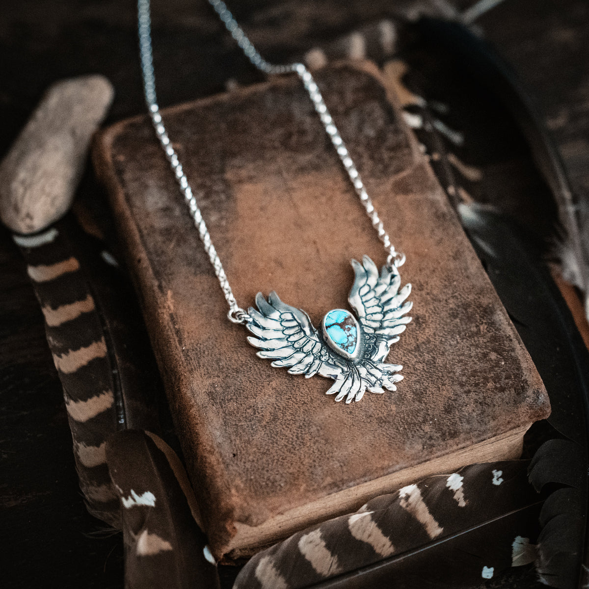 Phoenix Rising Golden Hills Lavender Turquoise Necklace