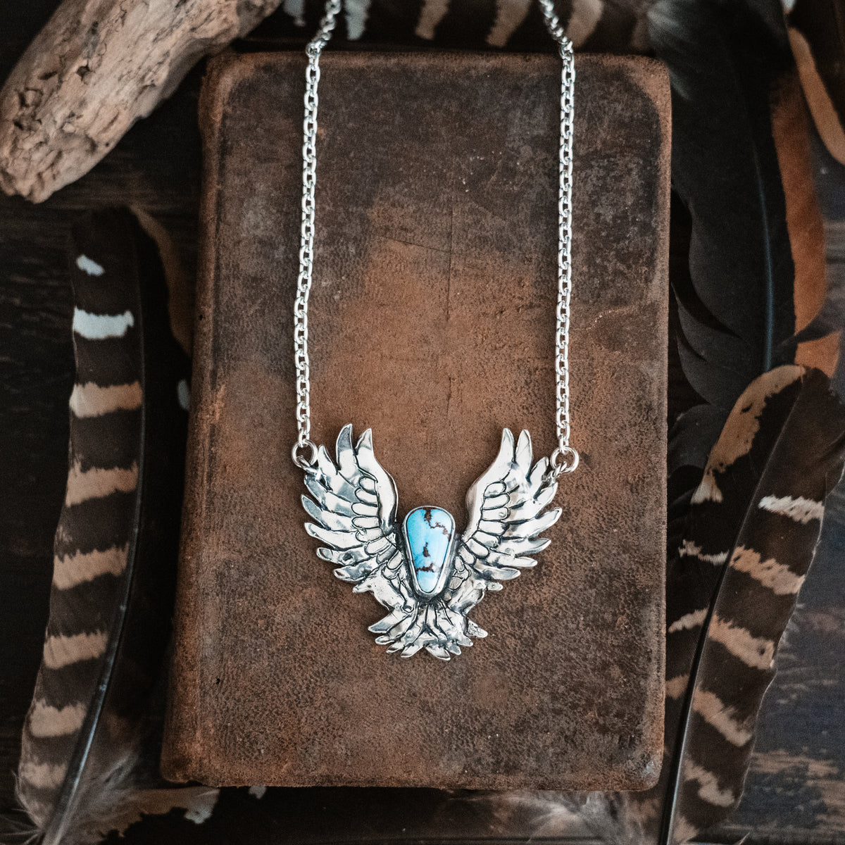 Phoenix Rising Golden Hills Lavender Turquoise Necklace