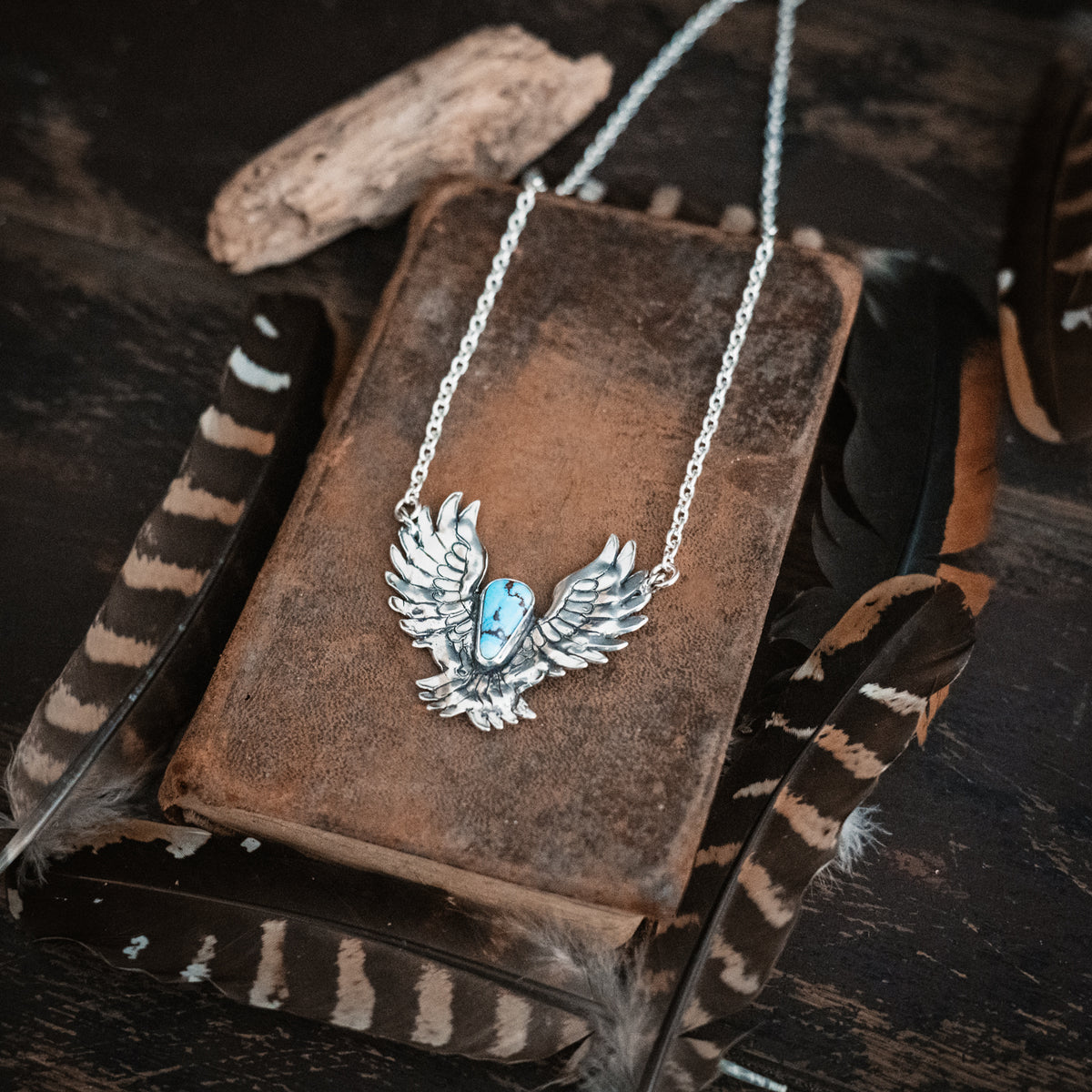 Phoenix Rising Golden Hills Lavender Turquoise Necklace