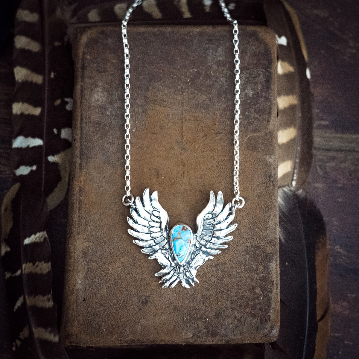 Phoenix Rising Golden Hills Lavender Turquoise Necklace