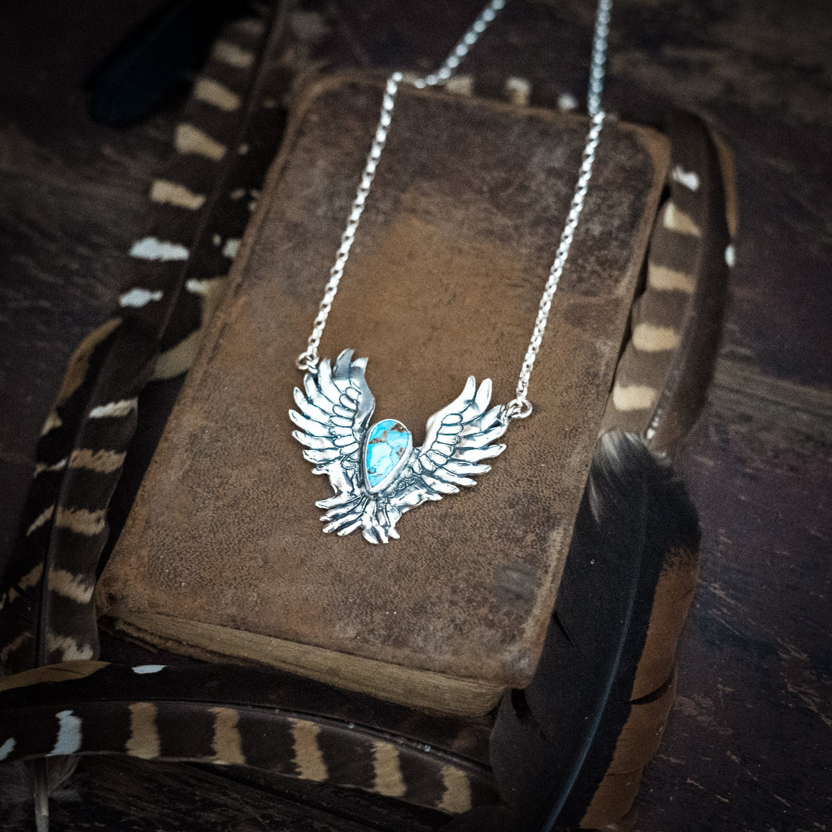 Phoenix Rising Golden Hills Lavender Turquoise Necklace