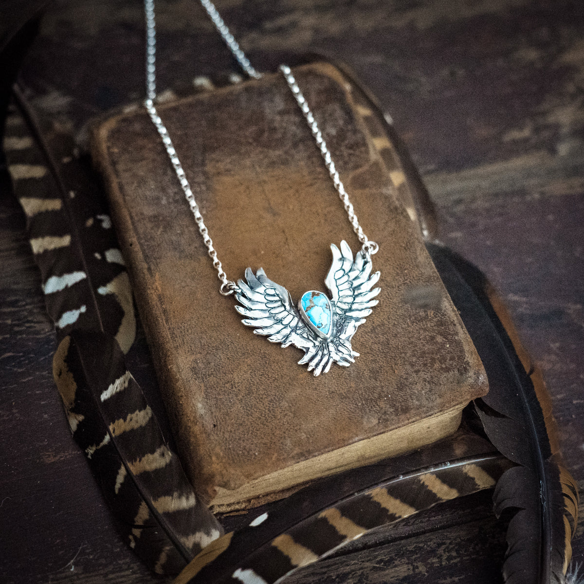 Phoenix Rising Golden Hills Lavender Turquoise Necklace