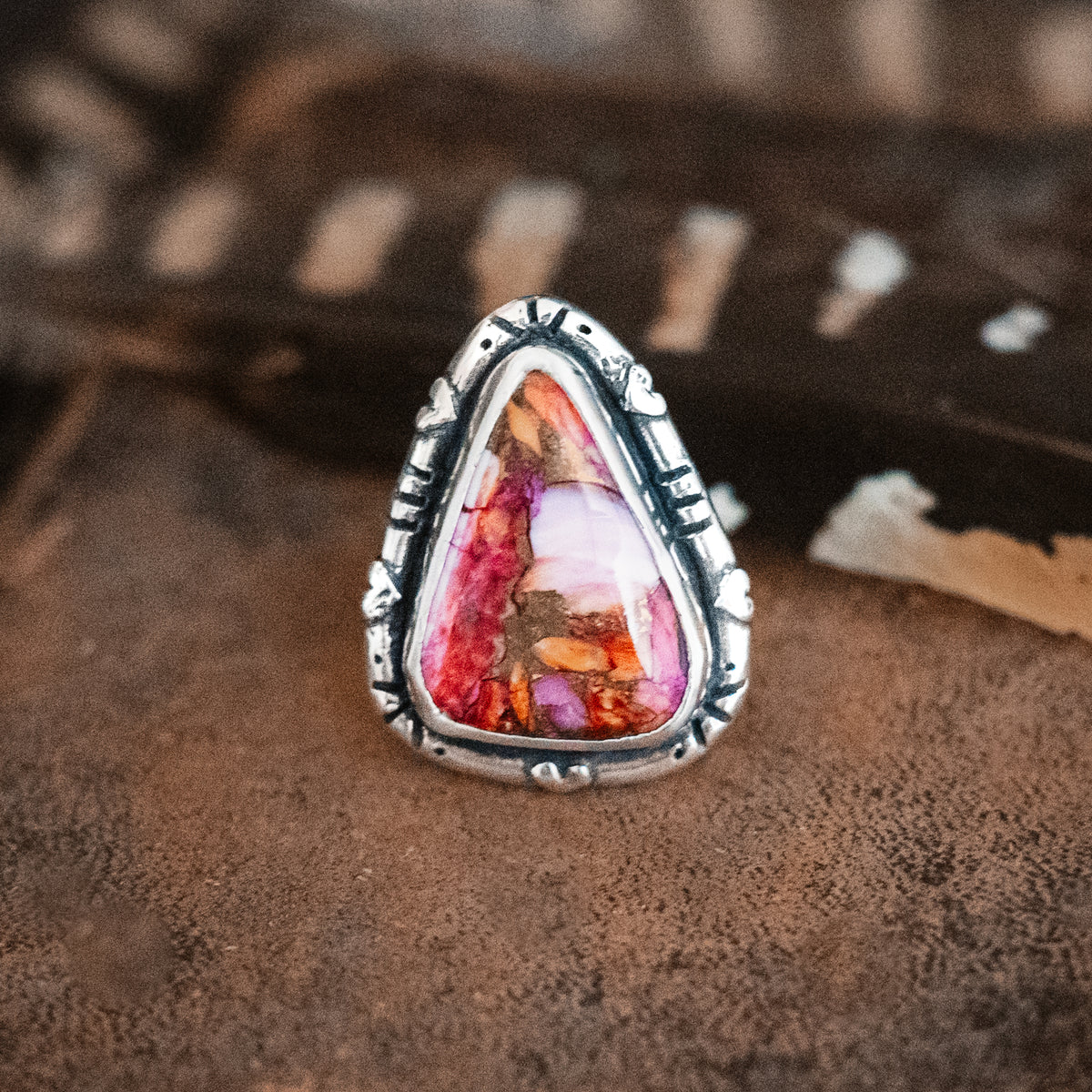 Pink Dawn Confetti Ring- adjusted to your size