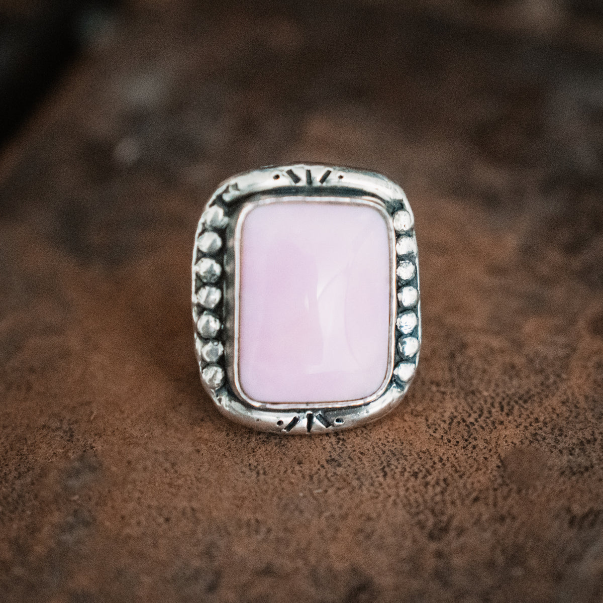 Pink Dawn Opal Ring- Size 7.5