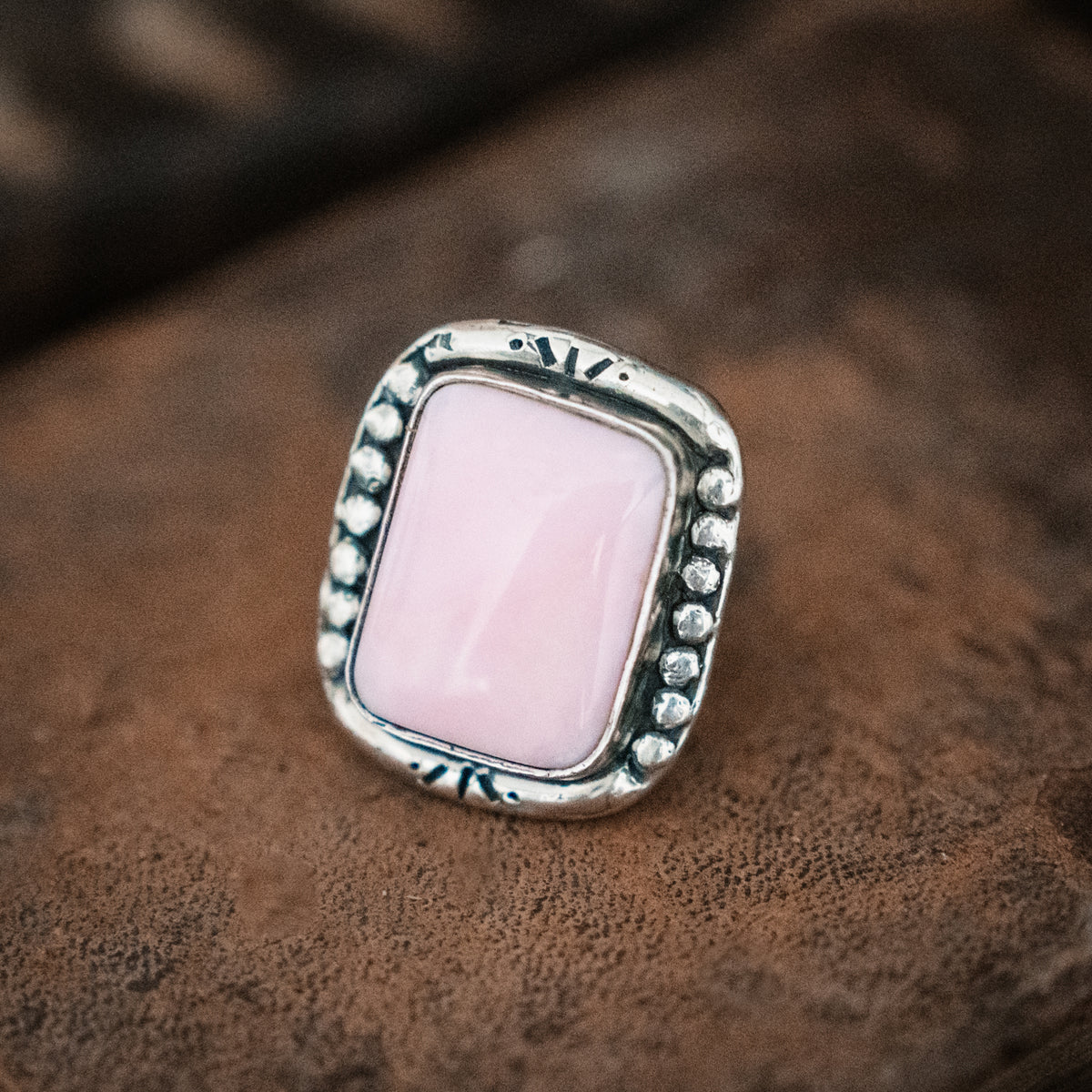 Pink Dawn Opal Ring- Size 7.5