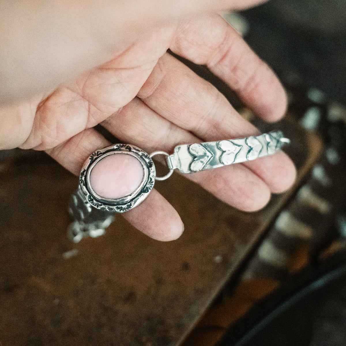 Pink Cloud Opal Bracelet