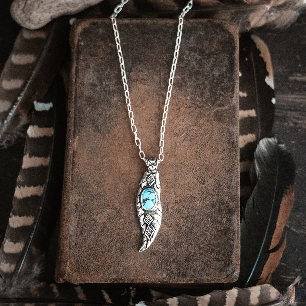 Prairie Winds Golden Lavender Turquoise Necklace
