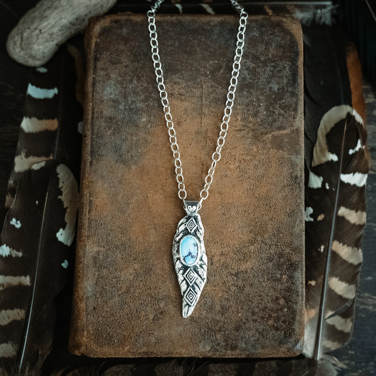 Prairie Winds Golden Lavender Turquoise Necklace