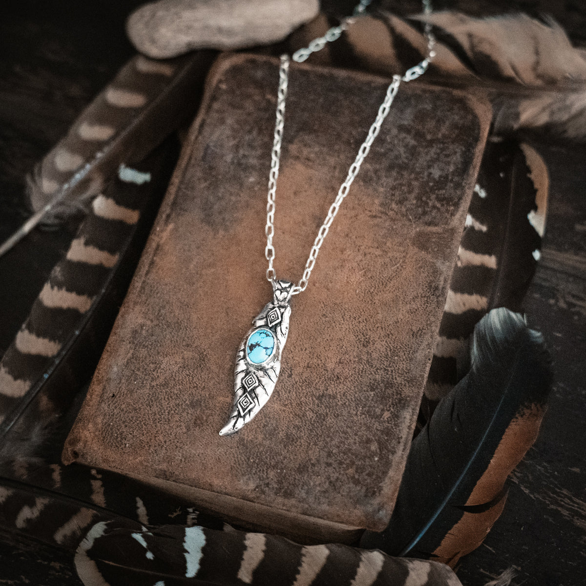 Prairie Winds Golden Lavender Turquoise Necklace