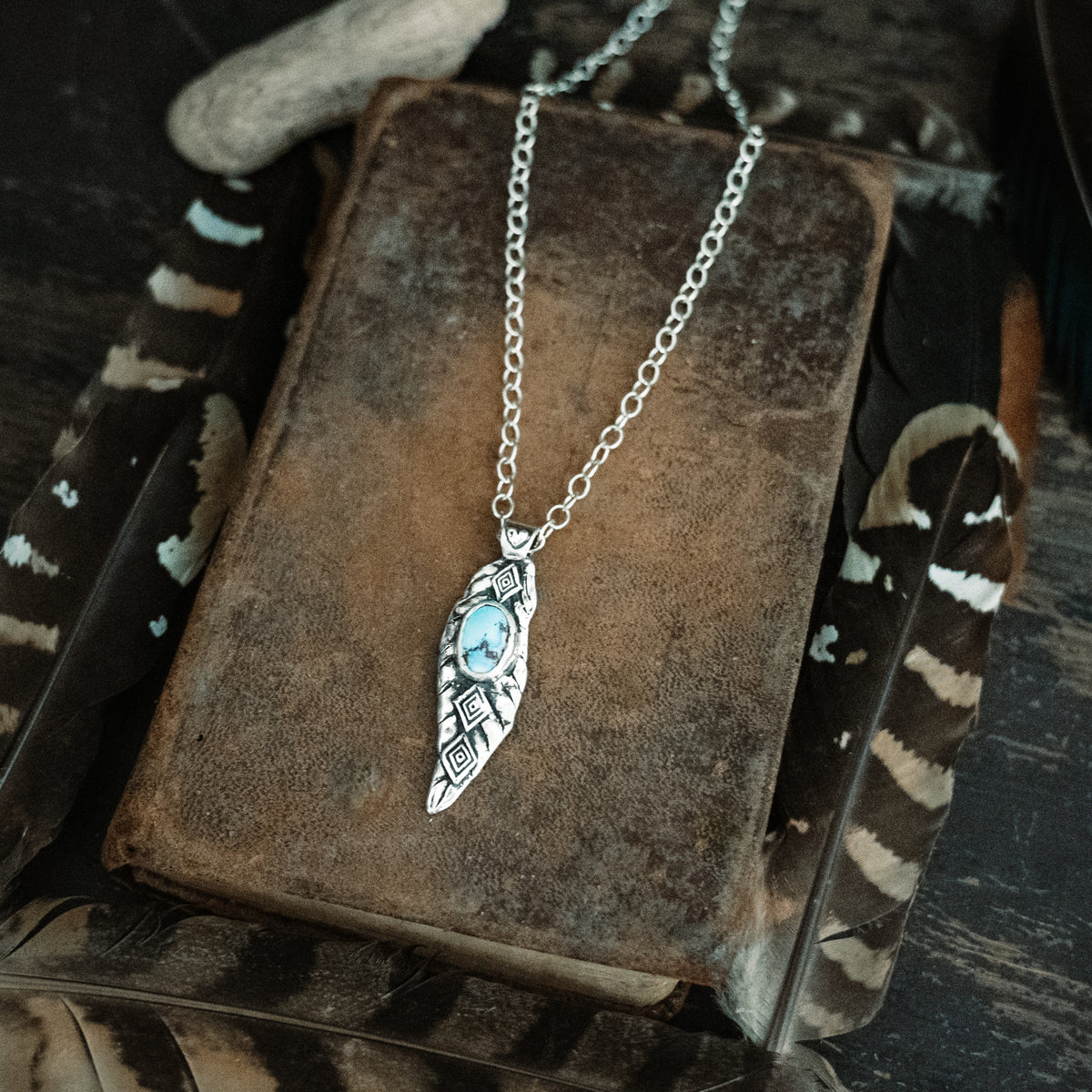 Prairie Winds Golden Lavender Turquoise Necklace