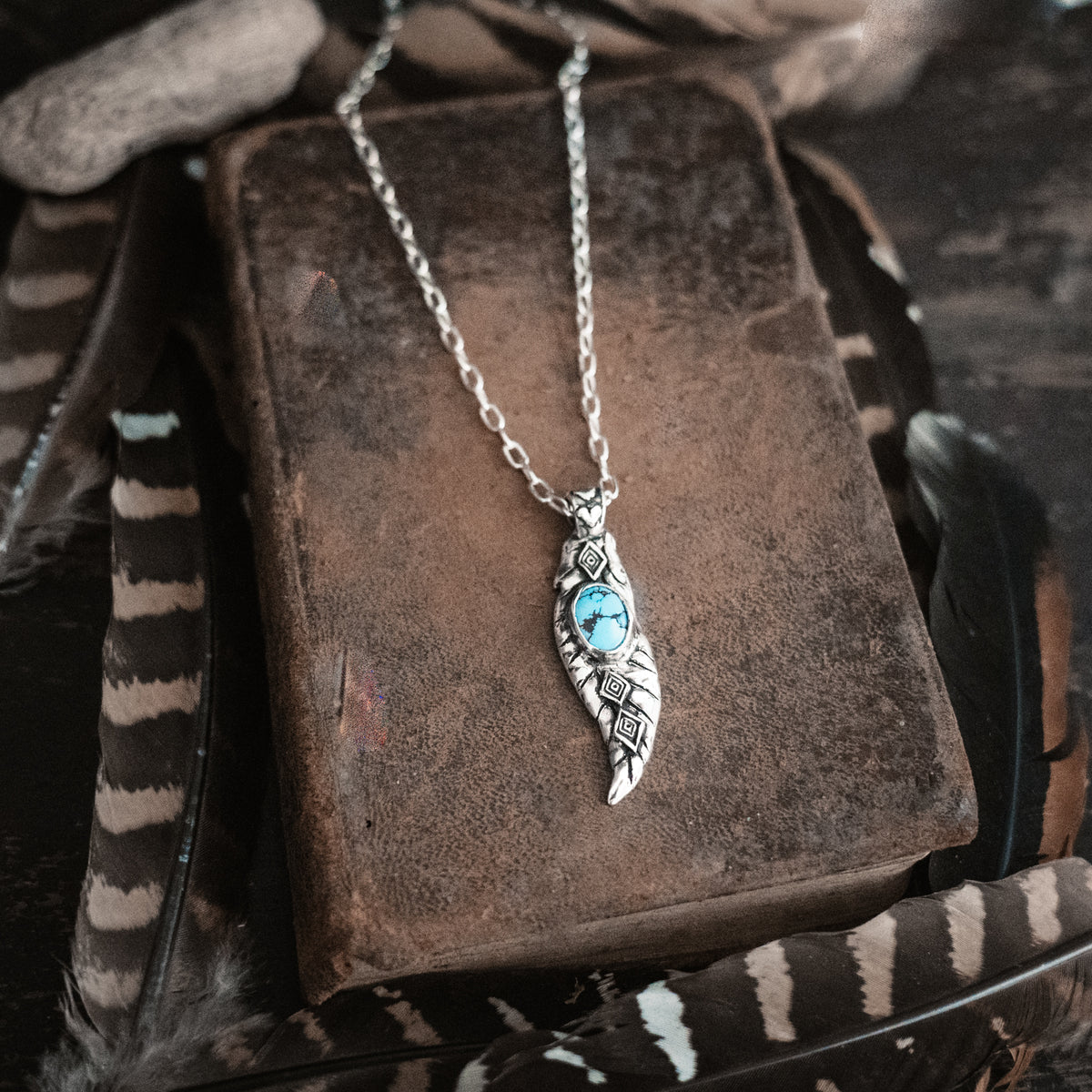 Prairie Winds Golden Lavender Turquoise Necklace