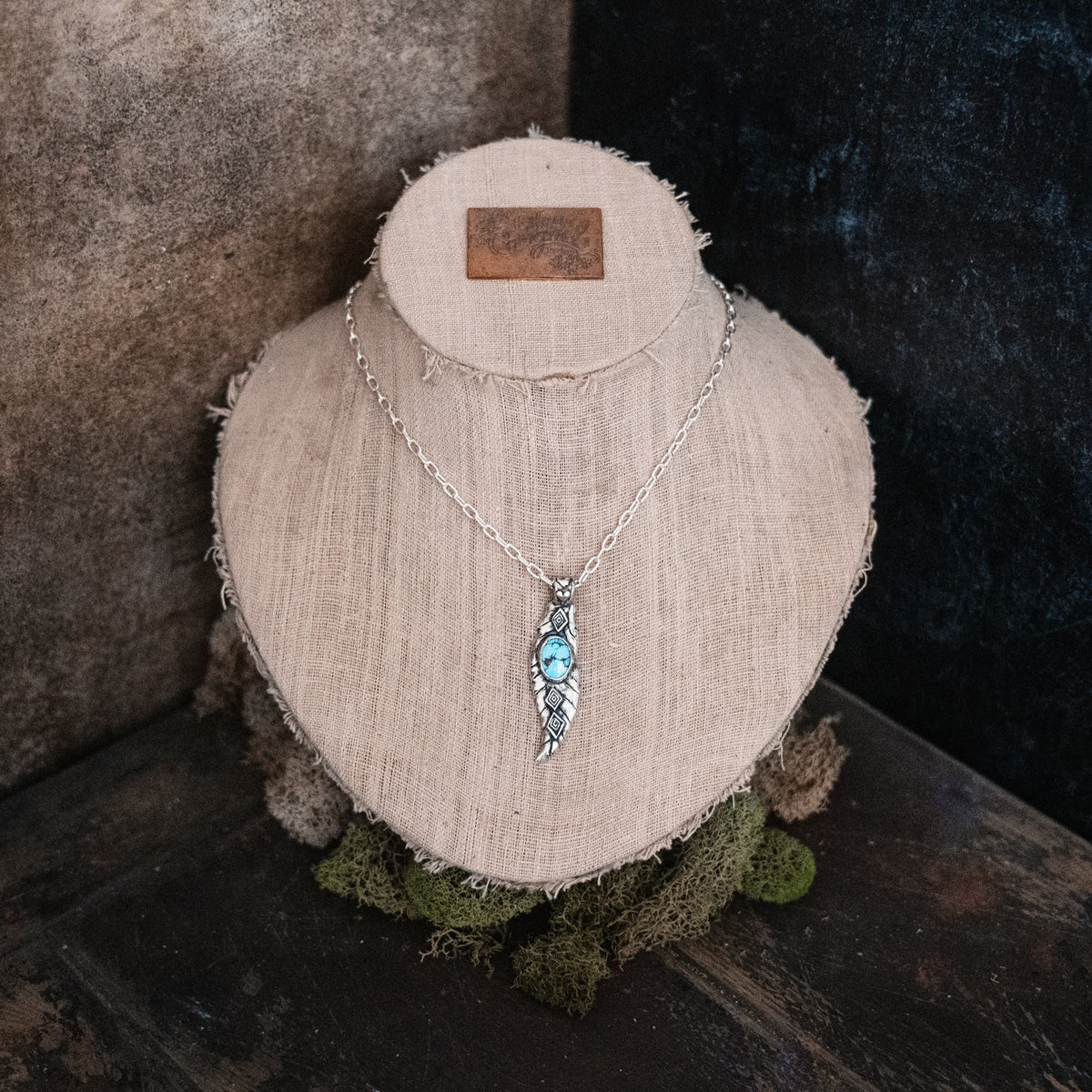 Prairie Winds Golden Lavender Turquoise Necklace