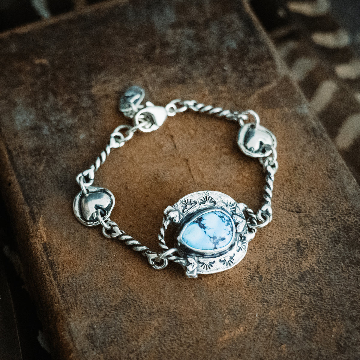 Big Horseshoe Lavender Turquoise Bracelet