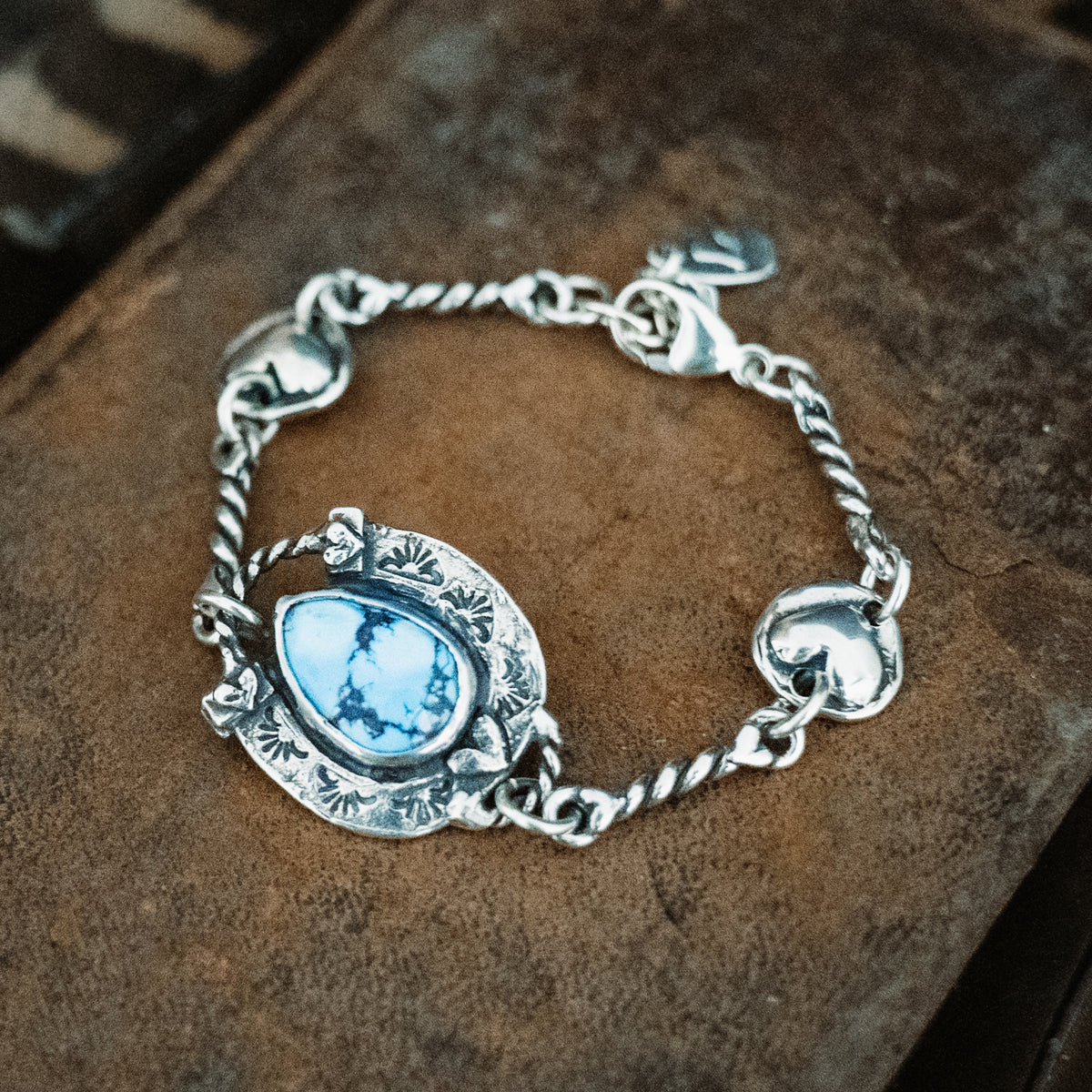 Big Horseshoe Lavender Turquoise Bracelet