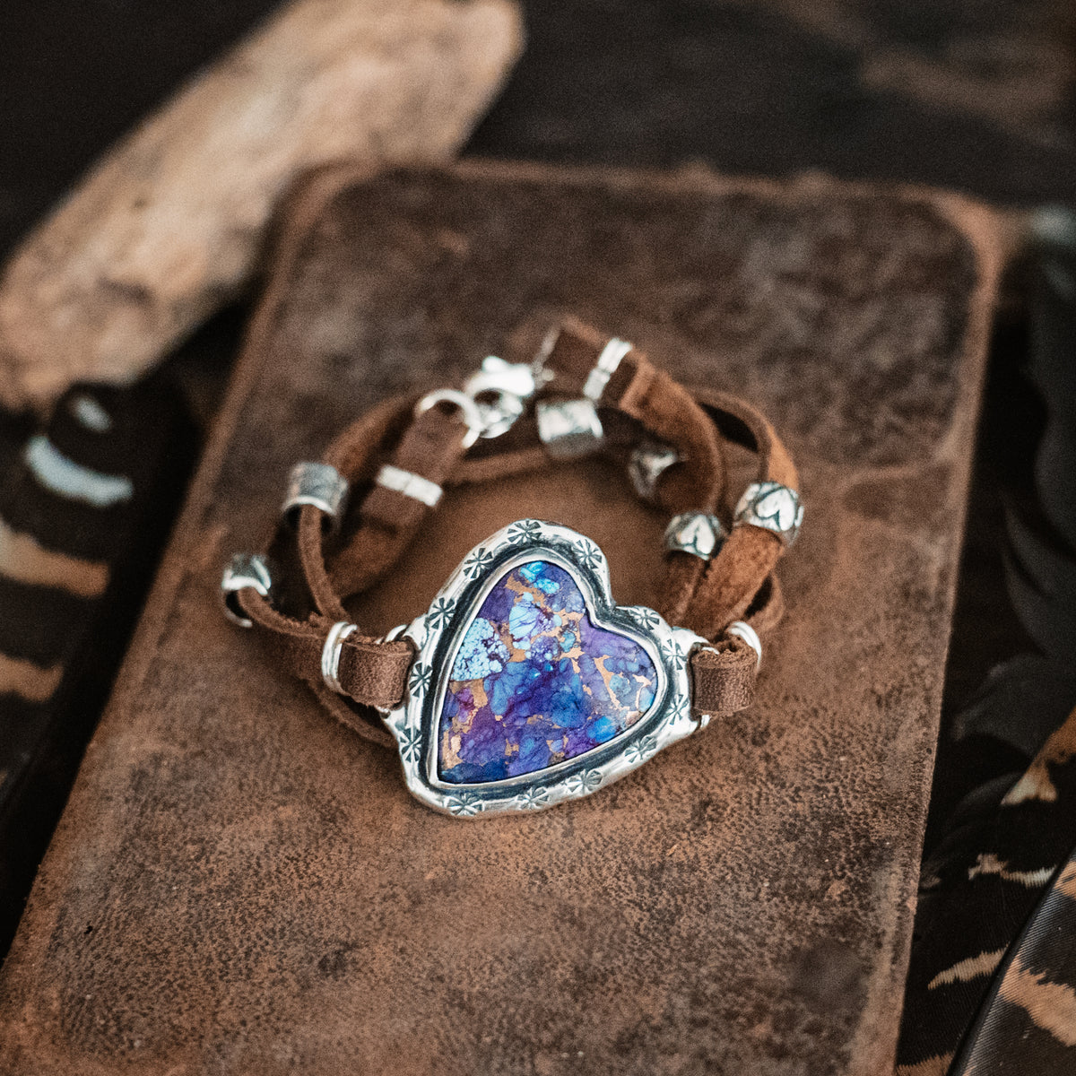 Purple Rain Confetti Wrap Bracelet