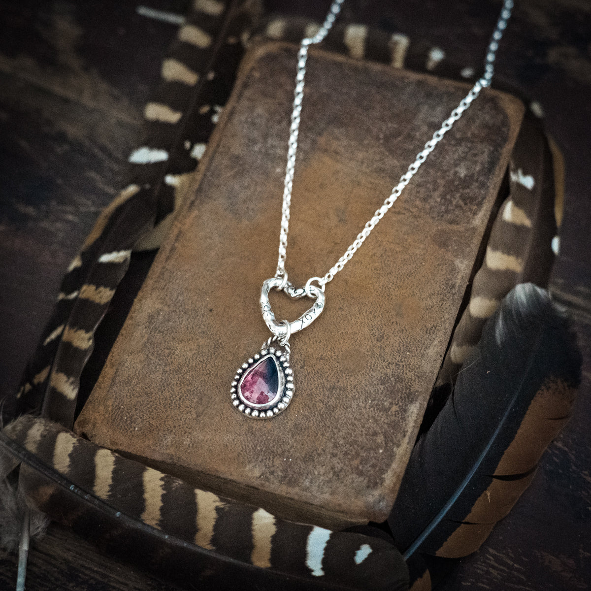 Radiant Heart Watermelon Tourmaline Necklace