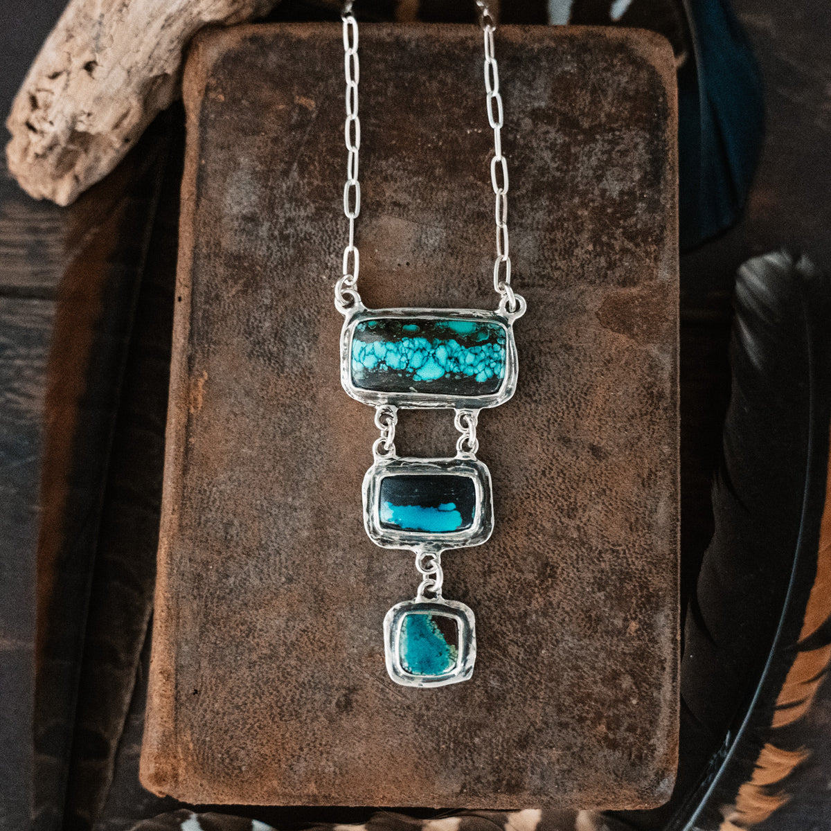 Rainforest Cloud Mountain Turquoise Necklace