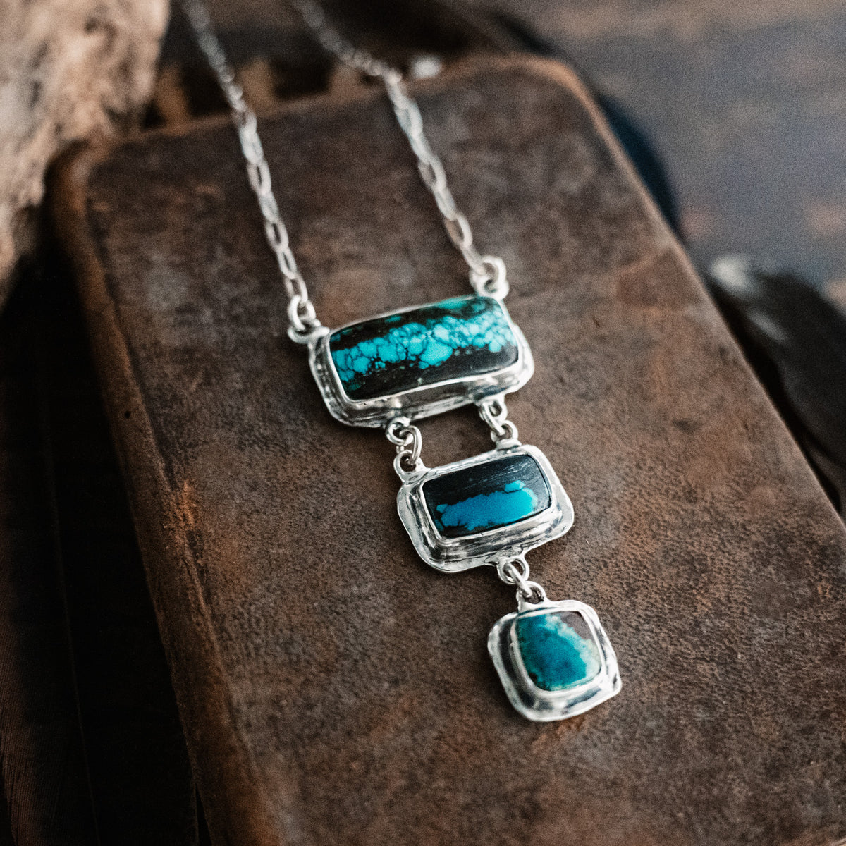 Rainforest Cloud Mountain Turquoise Necklace