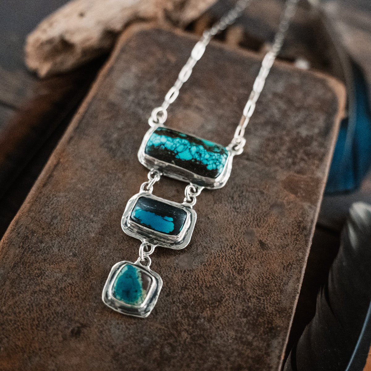 Rainforest Cloud Mountain Turquoise Necklace