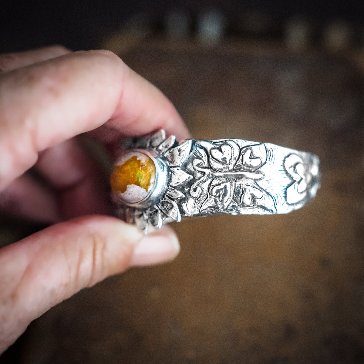 Daybreak Fire Opal Cuff