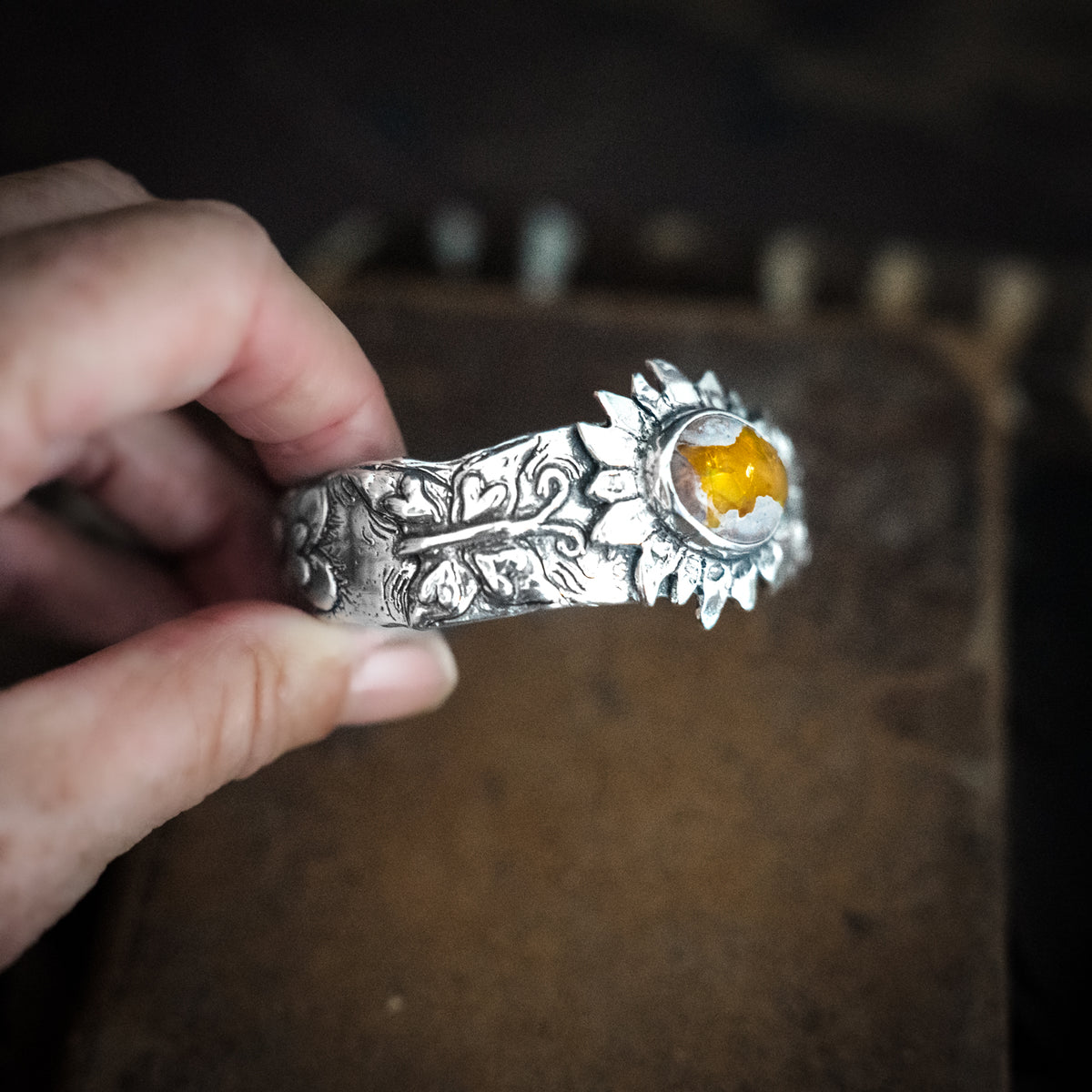 Daybreak Fire Opal Cuff